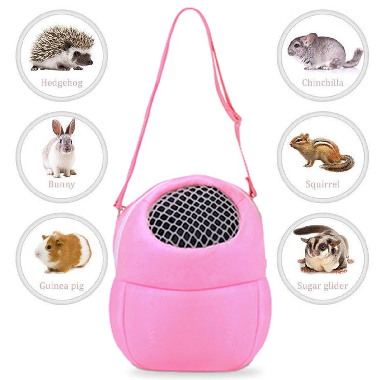 Hamster Backpack Carrier Three Size Pet Dog Carrier Bags Breathable Hamster Travel Carrier Shoulder Bags Small Medium Large