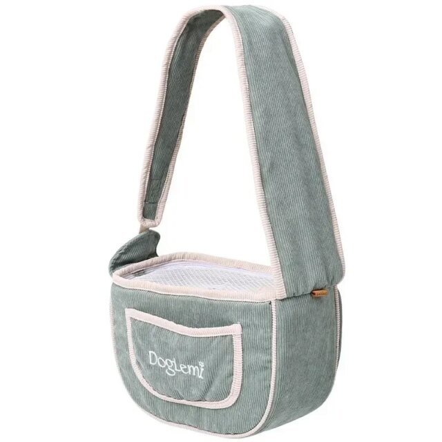 Carrier Bag for Cat and Small Dogs Light Weight Pet Shoulder Bag Washable Corduroy Breathable Travel Bag for Chihuahua Yorkshire - Image 2