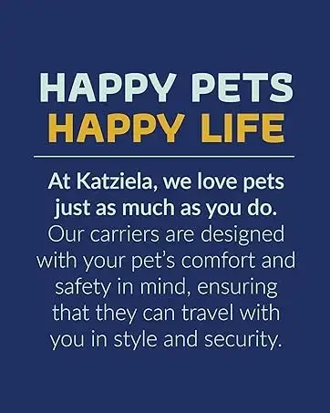 Katziela Rolling Pet Carrier - Airline Compliant with Removable Wheels - TSA Approved for Small Dogs and