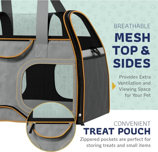Katziela Rolling Pet Carrier - Airline Compliant with Removable Wheels - TSA Approved for Small Dogs and - Image 6