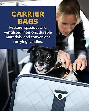 Katziela Rolling Pet Carrier - Airline Compliant with Removable Wheels - TSA Approved for Small Dogs and