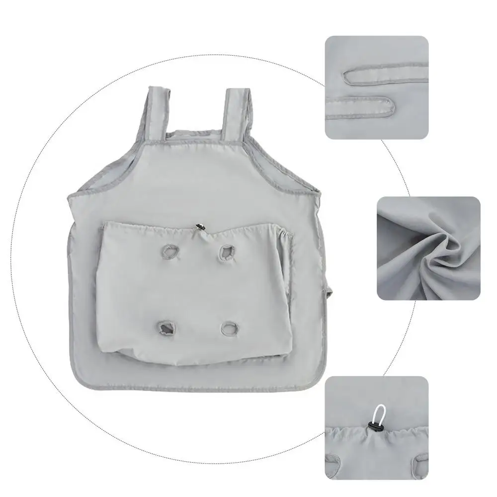 Adjustable Cat Apron Carrier Adjustable Cat Chest Carrier With Holes Soft Front Chest Sling With Drawstring Breathable Cat