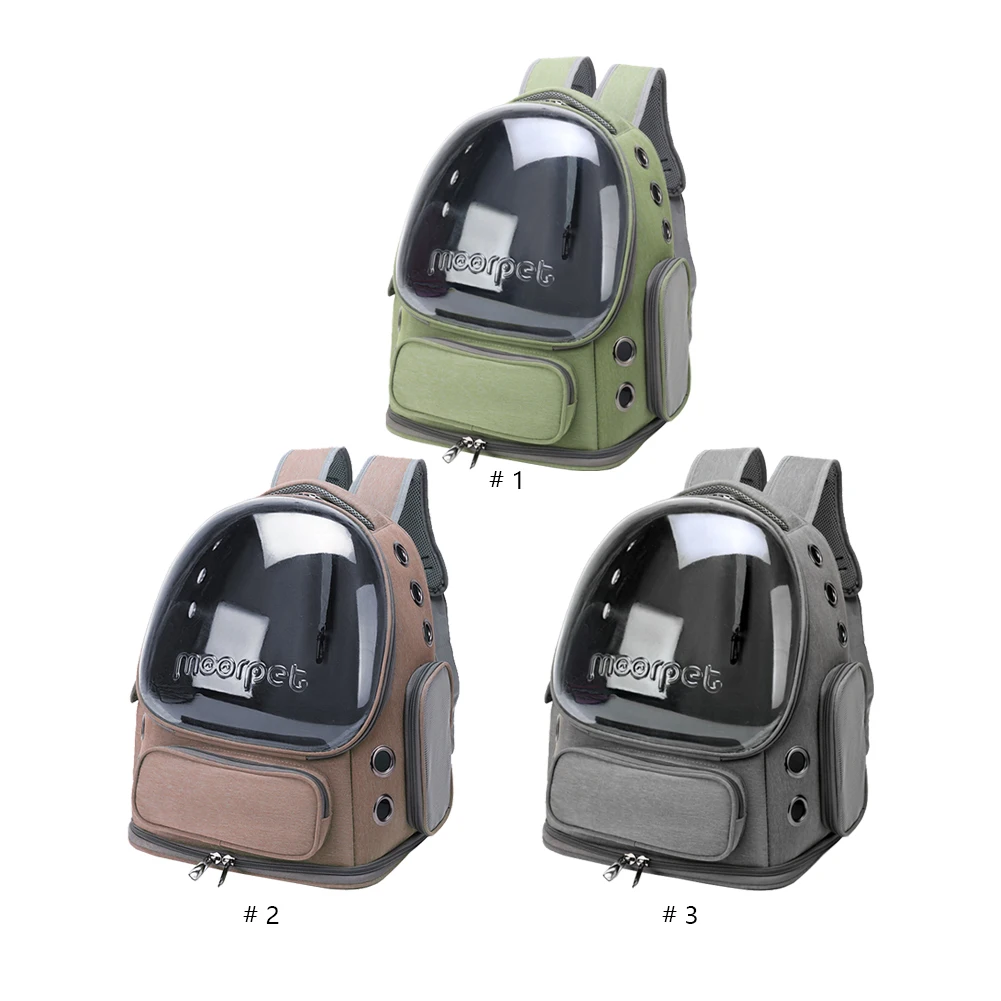 Space Backpack Carrier Bag Breathable Space Capsule Pet Backpack Oxford Cloth Transparent Cover Waterproof for Cat Dog Transport