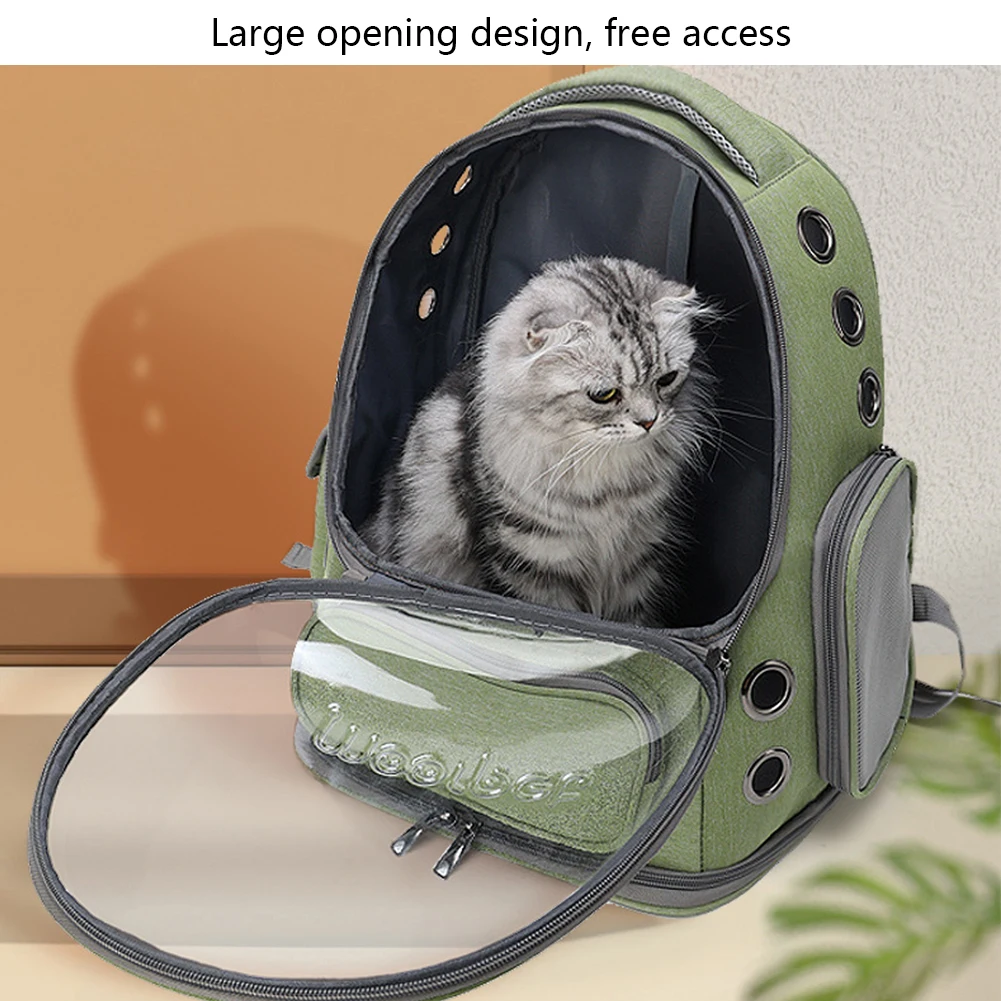 Space Backpack Carrier Bag Breathable Space Capsule Pet Backpack Oxford Cloth Transparent Cover Waterproof for Cat Dog Transport