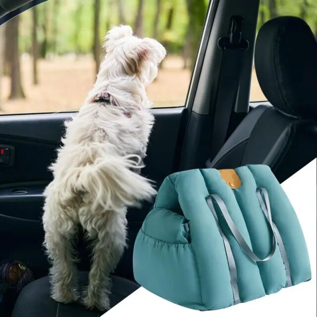 Small Dog Car Seat Portable Dog Booster Car Seats Cat Soft-Sided Carriers Cat Bag Puppy Car Seat Car Pet Seat Stable Travel - Image 2