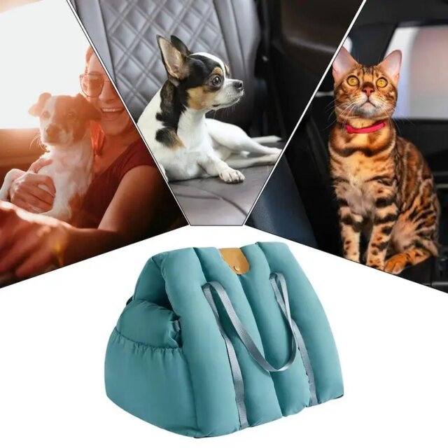 Small Dog Car Seat Portable Dog Booster Car Seats Cat Soft-Sided Carriers Cat Bag Puppy Car Seat Car Pet Seat Stable Travel - Image 4