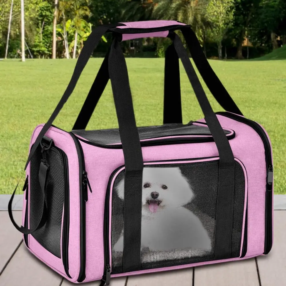 Cat Carrier Pet Travel Kitten Carrier Breathable Small Pet Carriers for Small Cats and Dogs Foldable Pet Carrier Bag