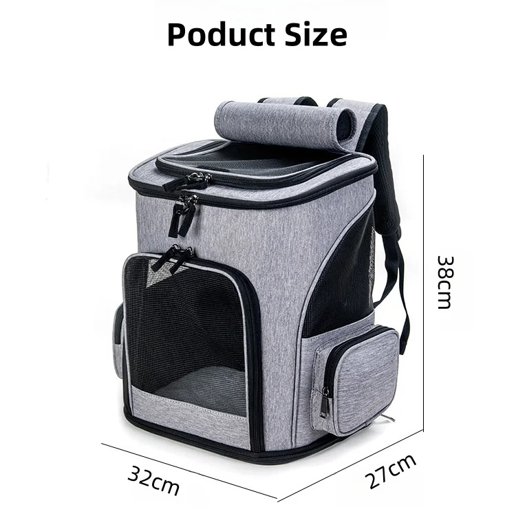 Expandable Pet Backpack Dog Cat Carrier  for Hiking Travel Camping Outdoor Breathable  Backpack