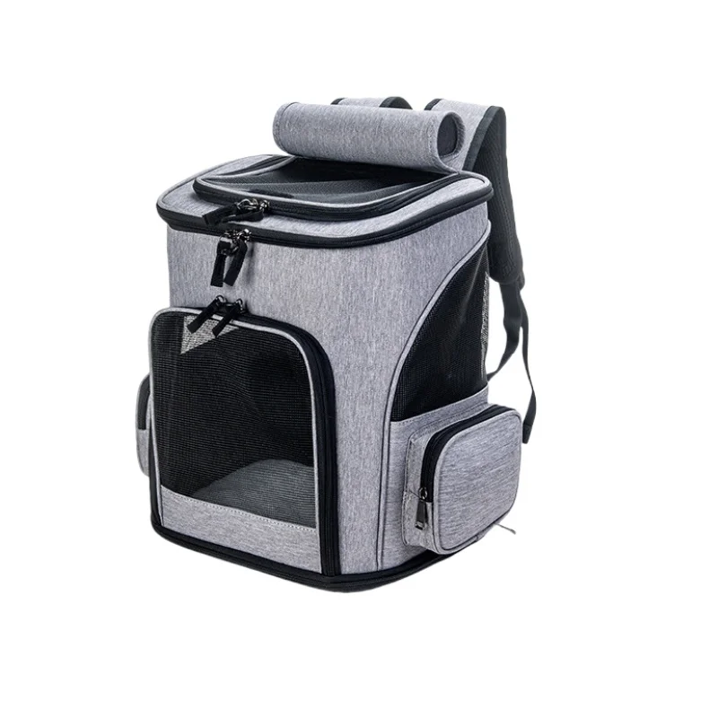 Expandable Pet Backpack Dog Cat Carrier  for Hiking Travel Camping Outdoor Breathable  Backpack