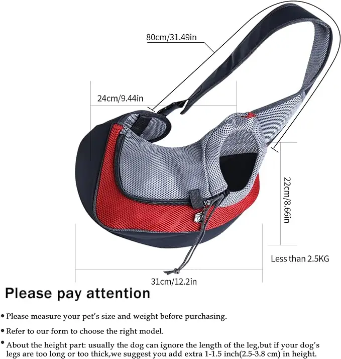 Portable Dog Carrier Legs Out Front  Backpack Comfortable Puppy  with Shoulder Strap and Sling for Travel Outdoor