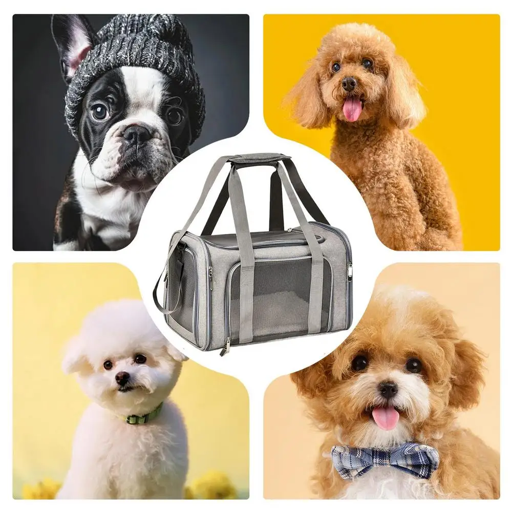 Cat Transport Carrier Pet Travel Kitten Carrier Breathable Small Pet Carriers For Small Cats And Dogs Foldable Pet Carrier Bag