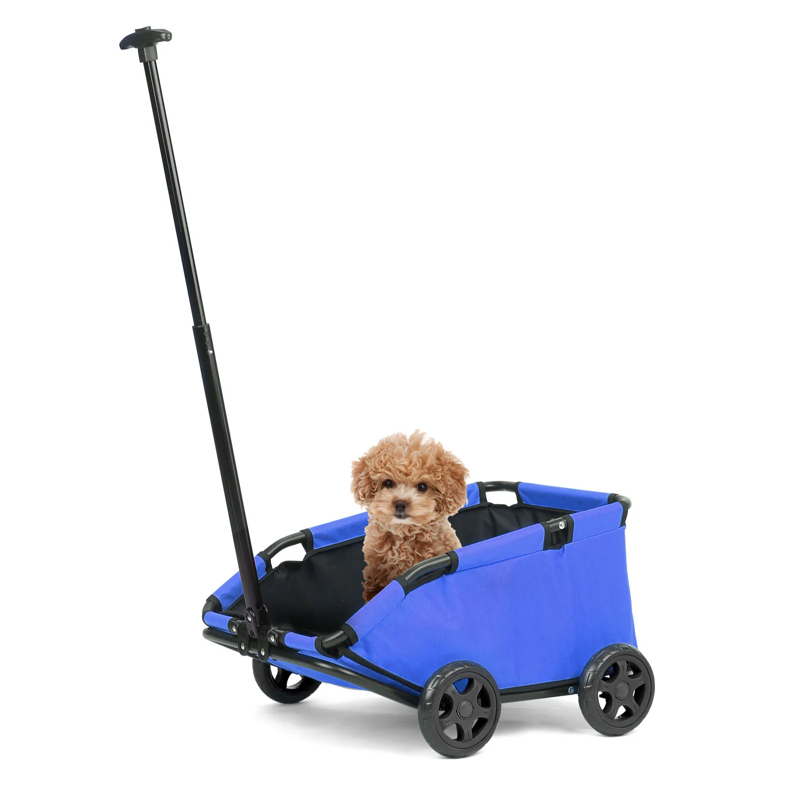 Small Pet Cart 4 Wheels Folding Dog Stroller Lightweight 360° Rotating Trolley Pet Stroller Small Cats Dogs Rolling Cat Carrier