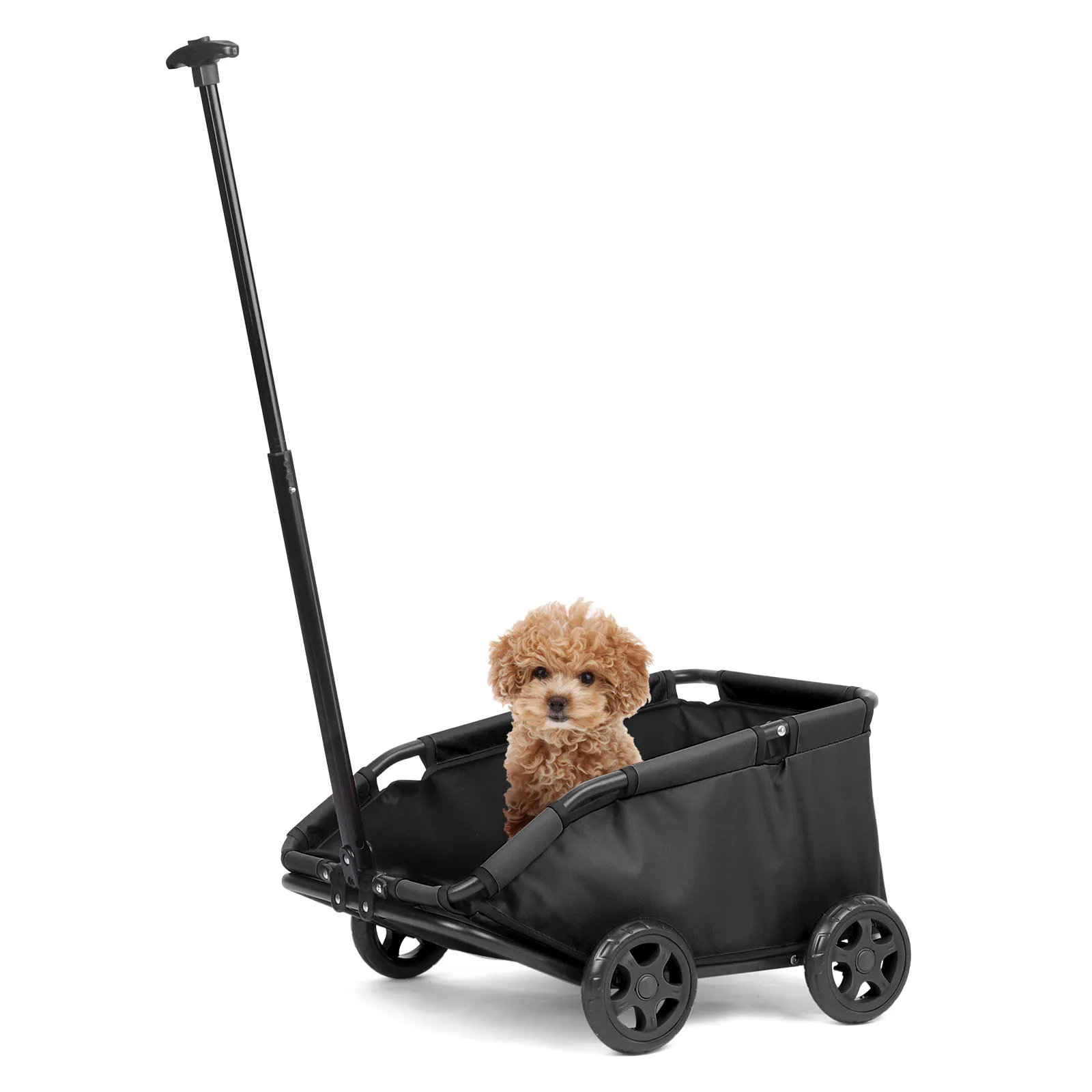 Small Pet Cart 4 Wheels Folding Dog Stroller Lightweight 360° Rotating Trolley Pet Stroller Small Cats Dogs Rolling Cat Carrier