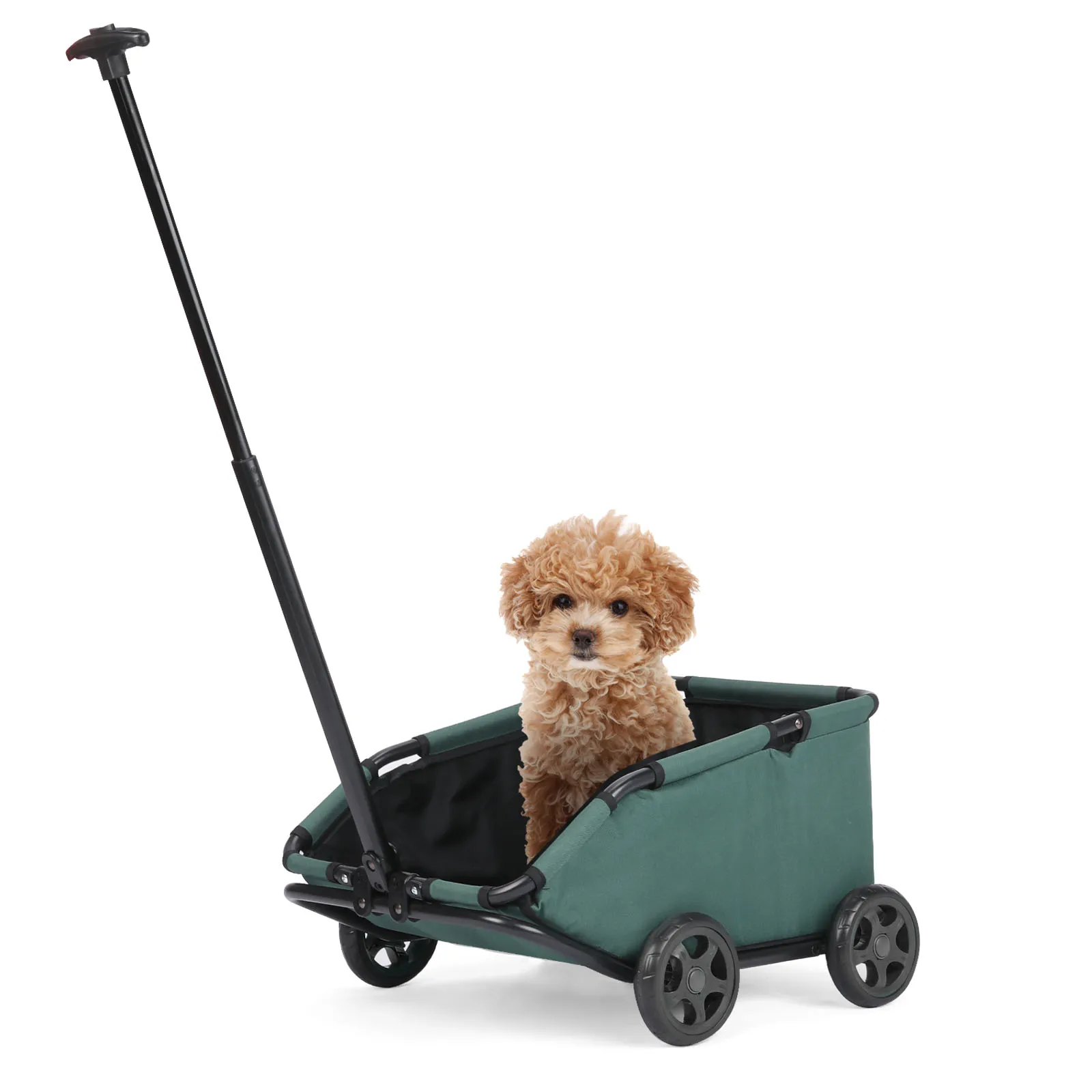 Small Pet Cart 4 Wheels Folding Dog Stroller Lightweight 360° Rotating Trolley Pet Stroller Small Cats Dogs Rolling Cat Carrier