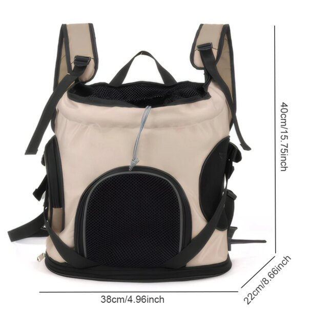 Ventilation Large Capacity Cat Carrier Backpack Adjustable Strap Pet Carrying Bag Portable Cat Backpack for Outdoor Travel - Image 6
