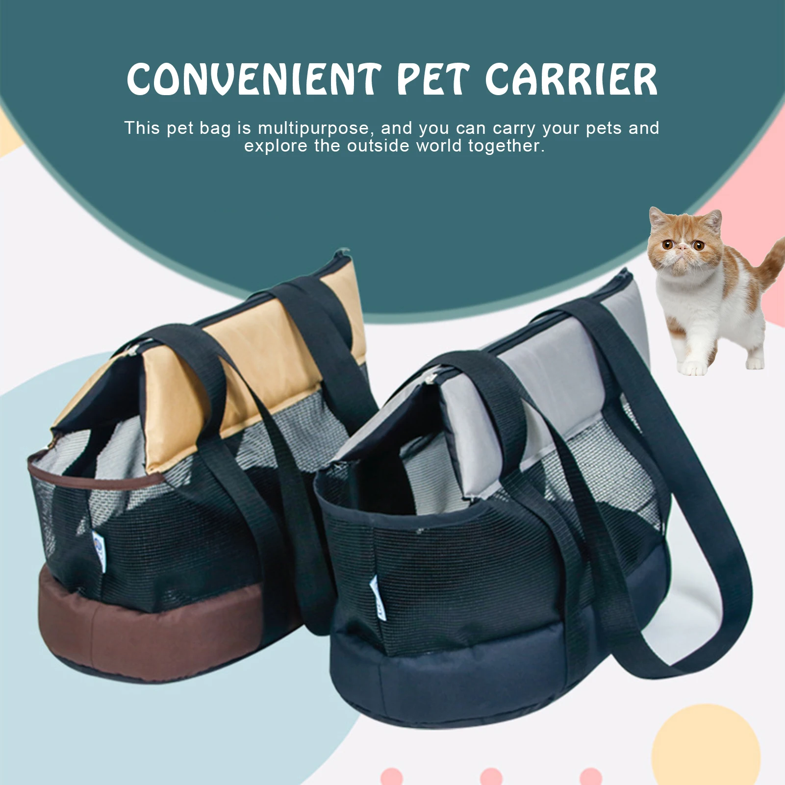 Pet Carriers Cat Travel Carrier Outgoing Travel Breathable Pets Handbag Dog Bags Cat Carrier Bag For Puppy wholesale