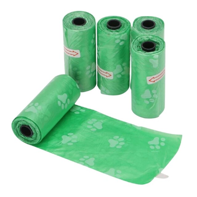 5 Pack/lot Roll Pets Dog Cat Poop Bags Biodegradable Pet Printing Disposable Products For Dogs Litter Poop Bags Housebreaking - Image 5