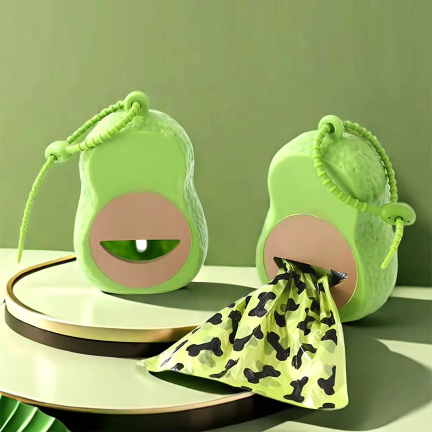 Cute Avocado Shaped Dog Waste  Dispenser Dog Pooper Scooper With Attachment Litter Housebreaking Cats Litter Dispenser