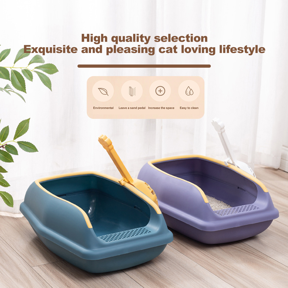 Open Top Cat Litter Box Detachable Multipurpose Cat Litters Plate For Cat Dog