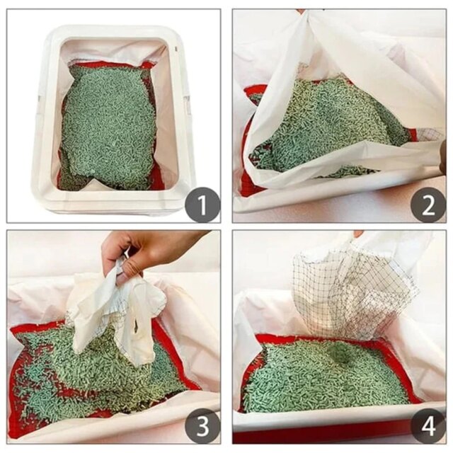 Large/Small Mesh Cat Litters Liners Bag Quick Convenient Cleaning Cat Litters For Lazys Cat Owners - Image 6