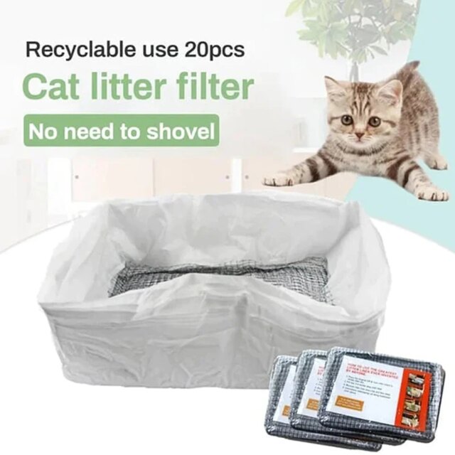 Large/Small Mesh Cat Litters Liners Bag Quick Convenient Cleaning Cat Litters For Lazys Cat Owners - Image 3