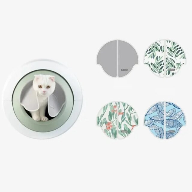 MEET Closed Cat Litter Box Door Curtain Detachable and Washable Fully Block Odor Customized and Replaceable Pet Cleaning - Image 3