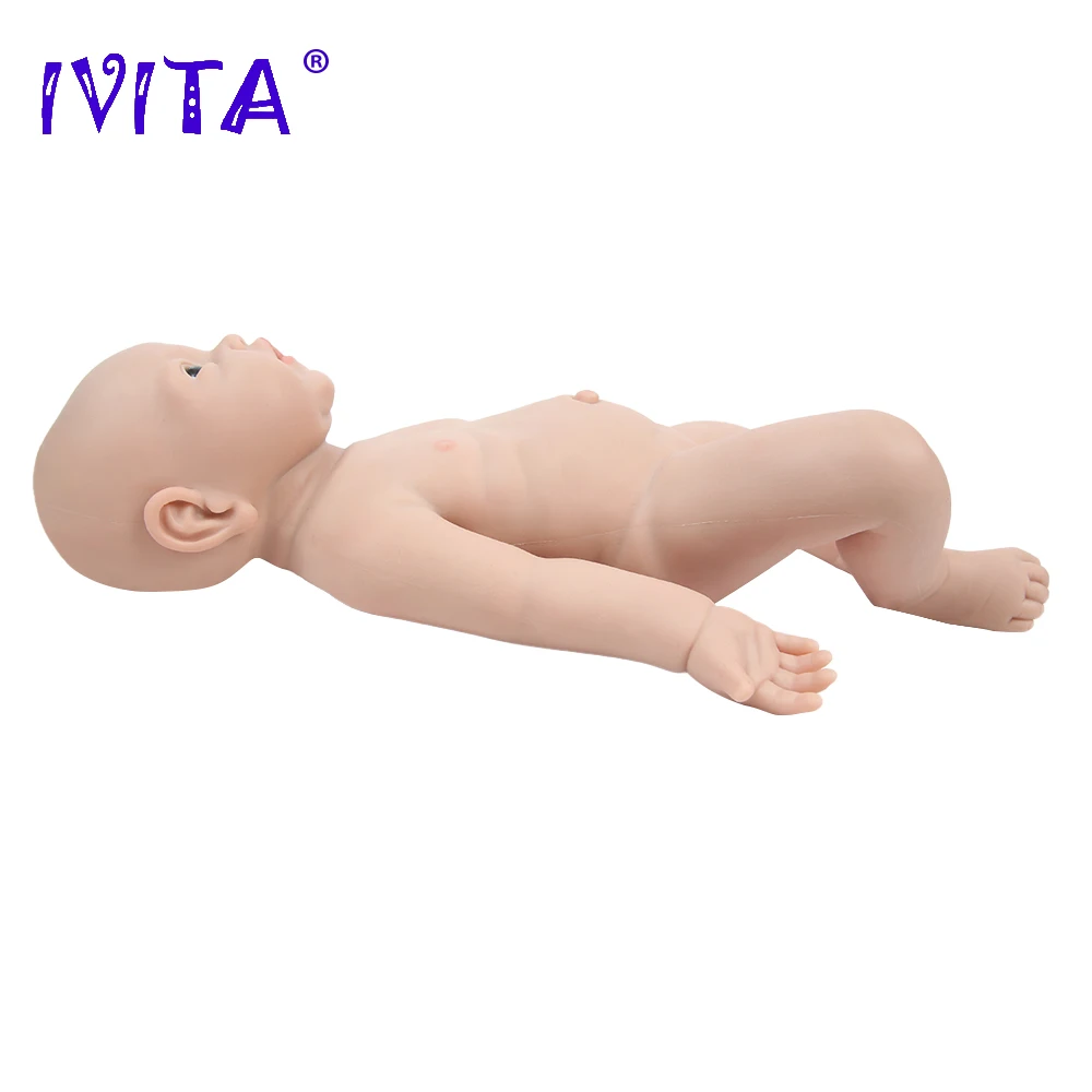 IVITA WB1526 43cm 2692g 100% Full Body Silicone Reborn Baby Doll  Realistic Boy Dolls Unpainted DIY Blank Baby Toys for Children