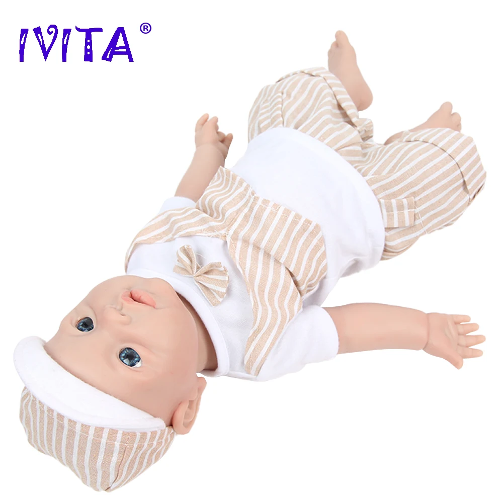 IVITA WB1526 43cm 2692g 100% Full Body Silicone Reborn Baby Doll  Realistic Boy Dolls Unpainted DIY Blank Baby Toys for Children