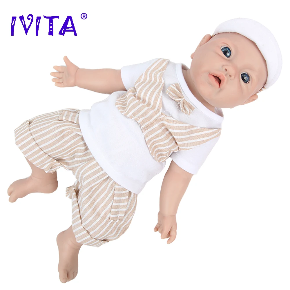 IVITA WB1526 43cm 2692g 100% Full Body Silicone Reborn Baby Doll  Realistic Boy Dolls Unpainted DIY Blank Baby Toys for Children