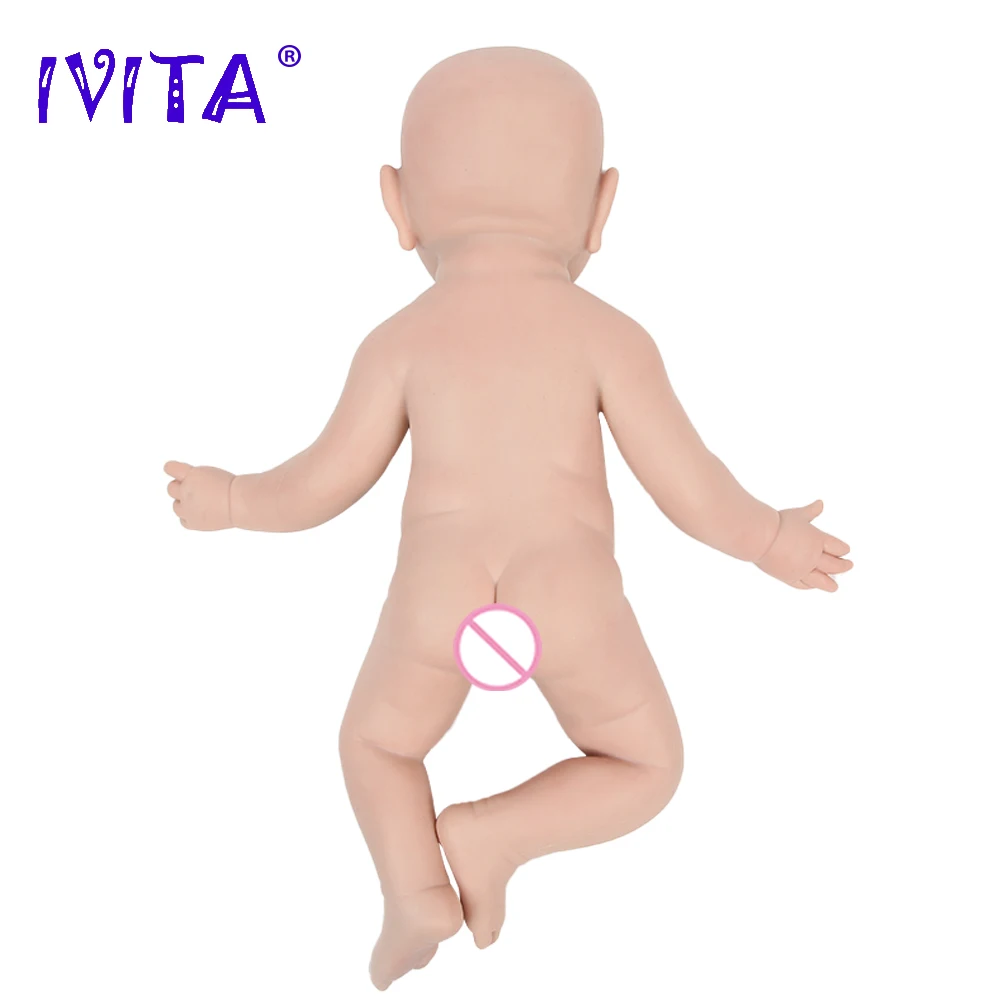 IVITA WB1526 43cm 2692g 100% Full Body Silicone Reborn Baby Doll  Realistic Boy Dolls Unpainted DIY Blank Baby Toys for Children