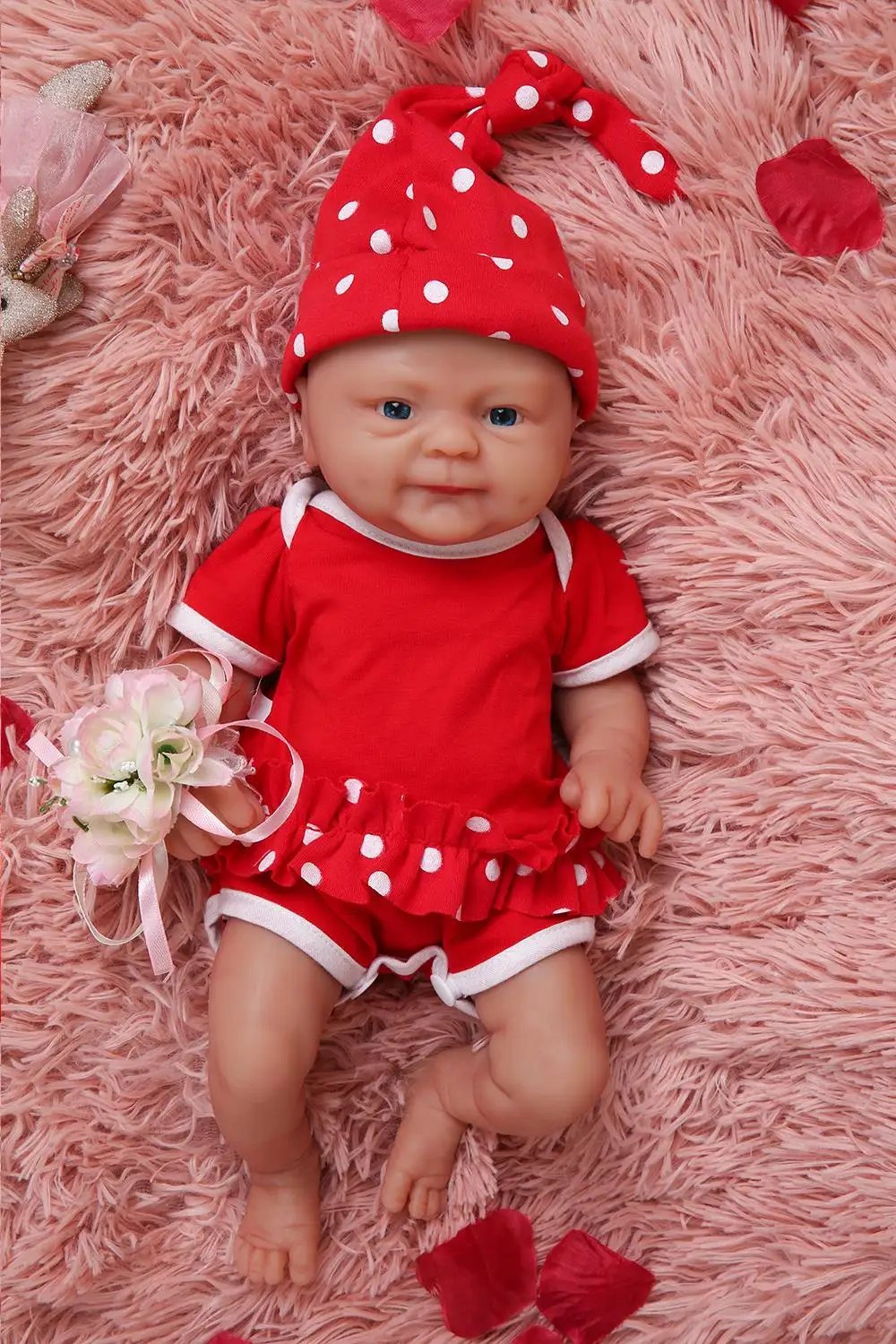 IVITA 14inch 1.65kg Full Body Silicone Bebe Reborn Doll Soft Lifelike Baby DIY Blank Toys Realistic Girl Baby Dolls for Children