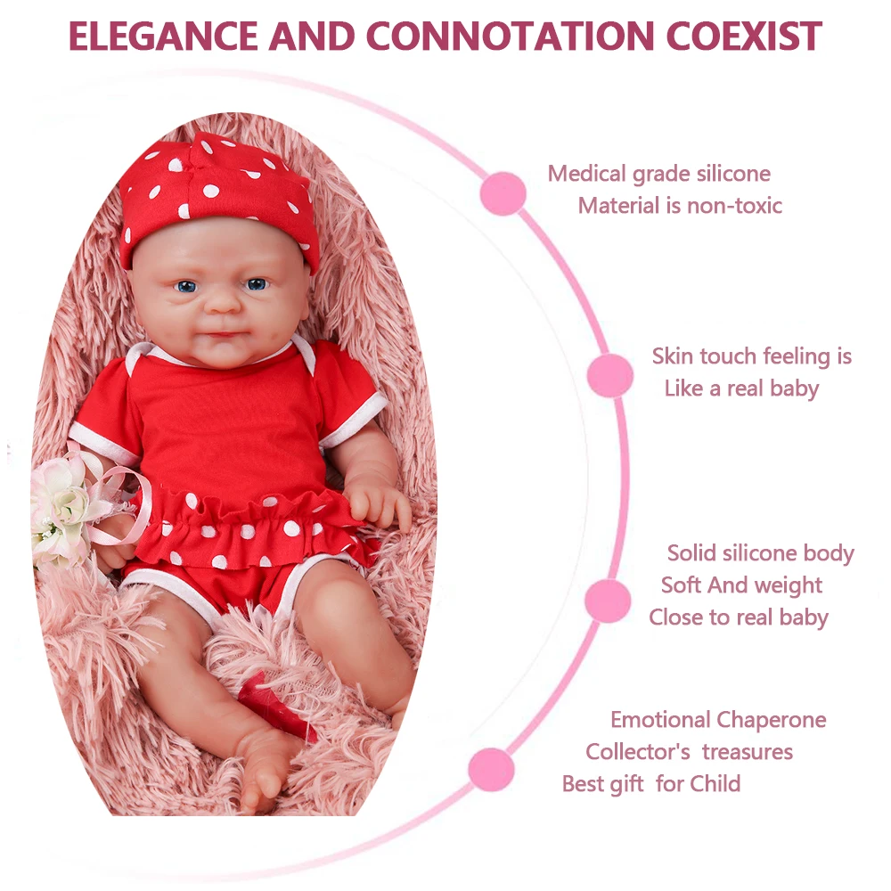 IVITA 14inch 1.65kg Full Body Silicone Bebe Reborn Doll Soft Lifelike Baby DIY Blank Toys Realistic Girl Baby Dolls for Children