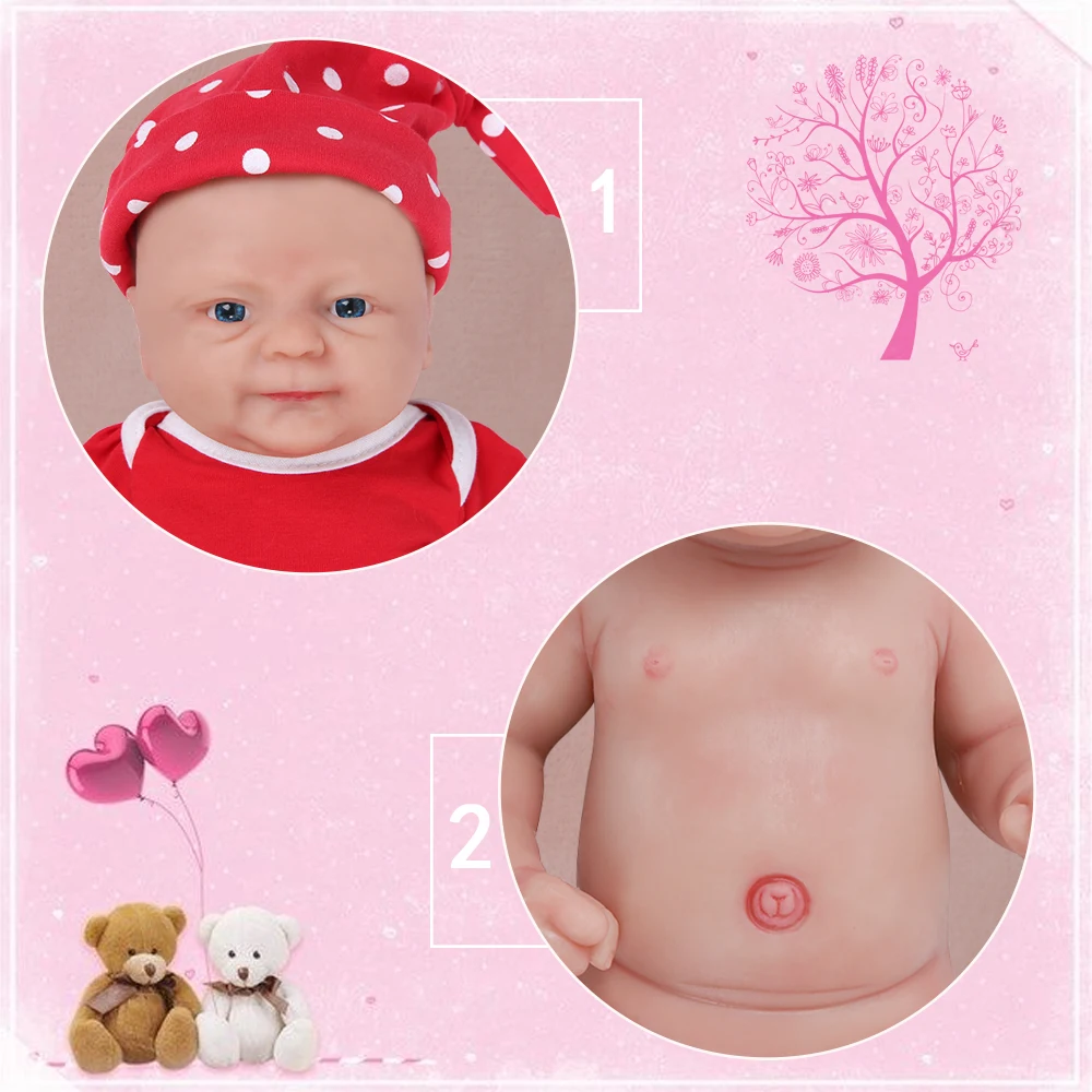 IVITA 14inch 1.65kg Full Body Silicone Bebe Reborn Doll Soft Lifelike Baby DIY Blank Toys Realistic Girl Baby Dolls for Children