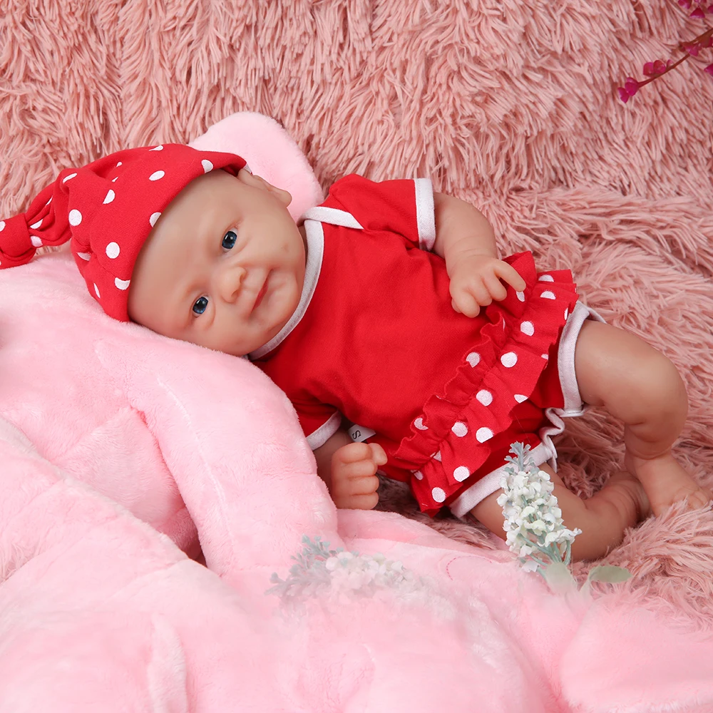 IVITA 14inch 1.65kg Full Body Silicone Bebe Reborn Doll Soft Lifelike Baby DIY Blank Toys Realistic Girl Baby Dolls for Children