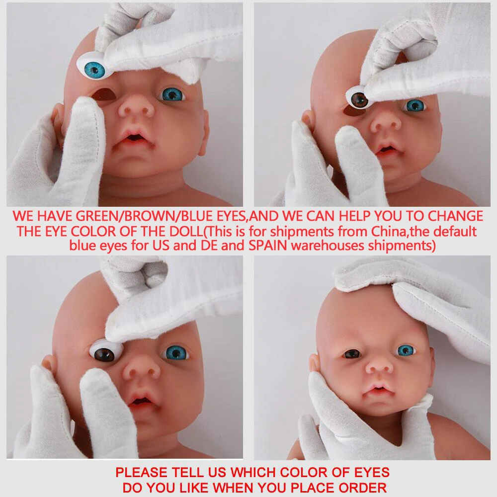 IVITA 14inch 1.65kg Full Body Silicone Bebe Reborn Doll Soft Lifelike Baby DIY Blank Toys Realistic Girl Baby Dolls for Children