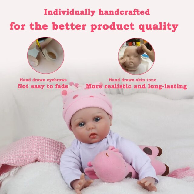 Reborn Baby Dolls - 22 inches Realistic Newborn Soft Vinyl Baby dolls Toy for Kids Age 3+ - Image 4