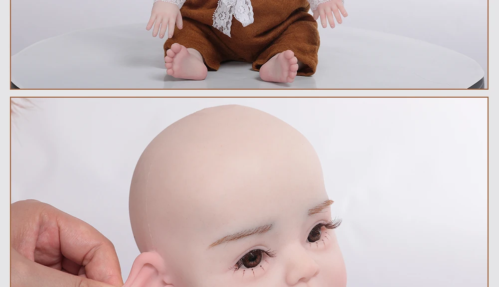 U-charmmore 47cm 2.8kg Boy Bebe Reborn doll Silicone Reborn  Baby for Children's Gifts Baby Shower Lifelike Reborn Baby Silicone