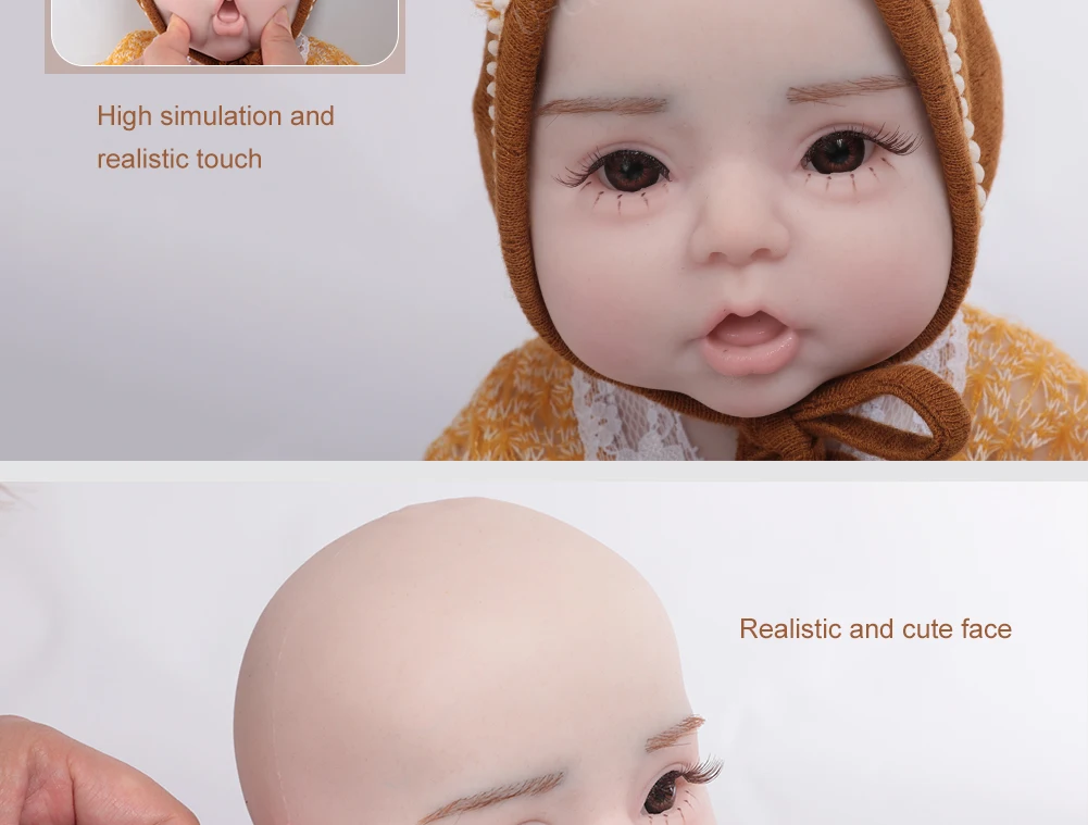 U-charmmore 47cm 2.8kg Boy Bebe Reborn doll Silicone Reborn  Baby for Children's Gifts Baby Shower Lifelike Reborn Baby Silicone