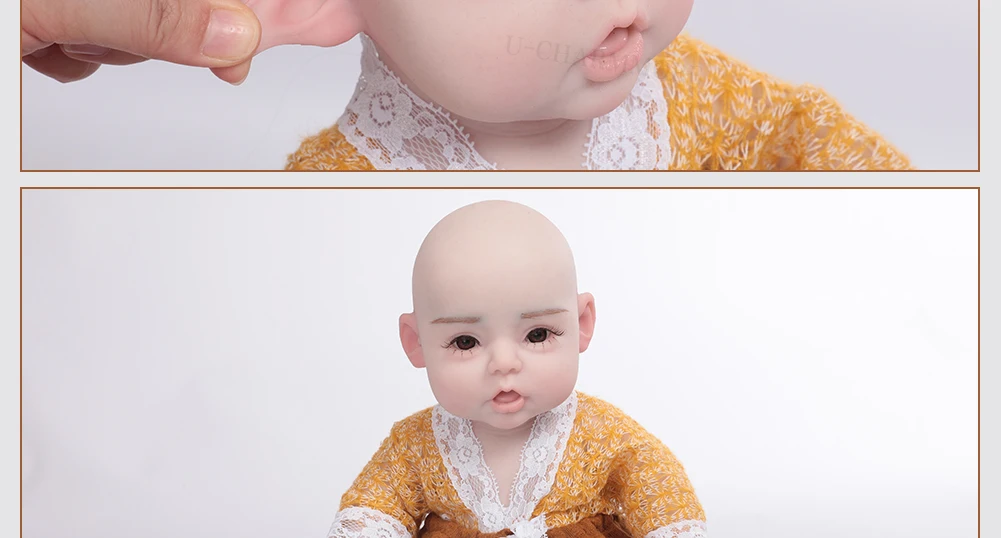 U-charmmore 47cm 2.8kg Boy Bebe Reborn doll Silicone Reborn  Baby for Children's Gifts Baby Shower Lifelike Reborn Baby Silicone