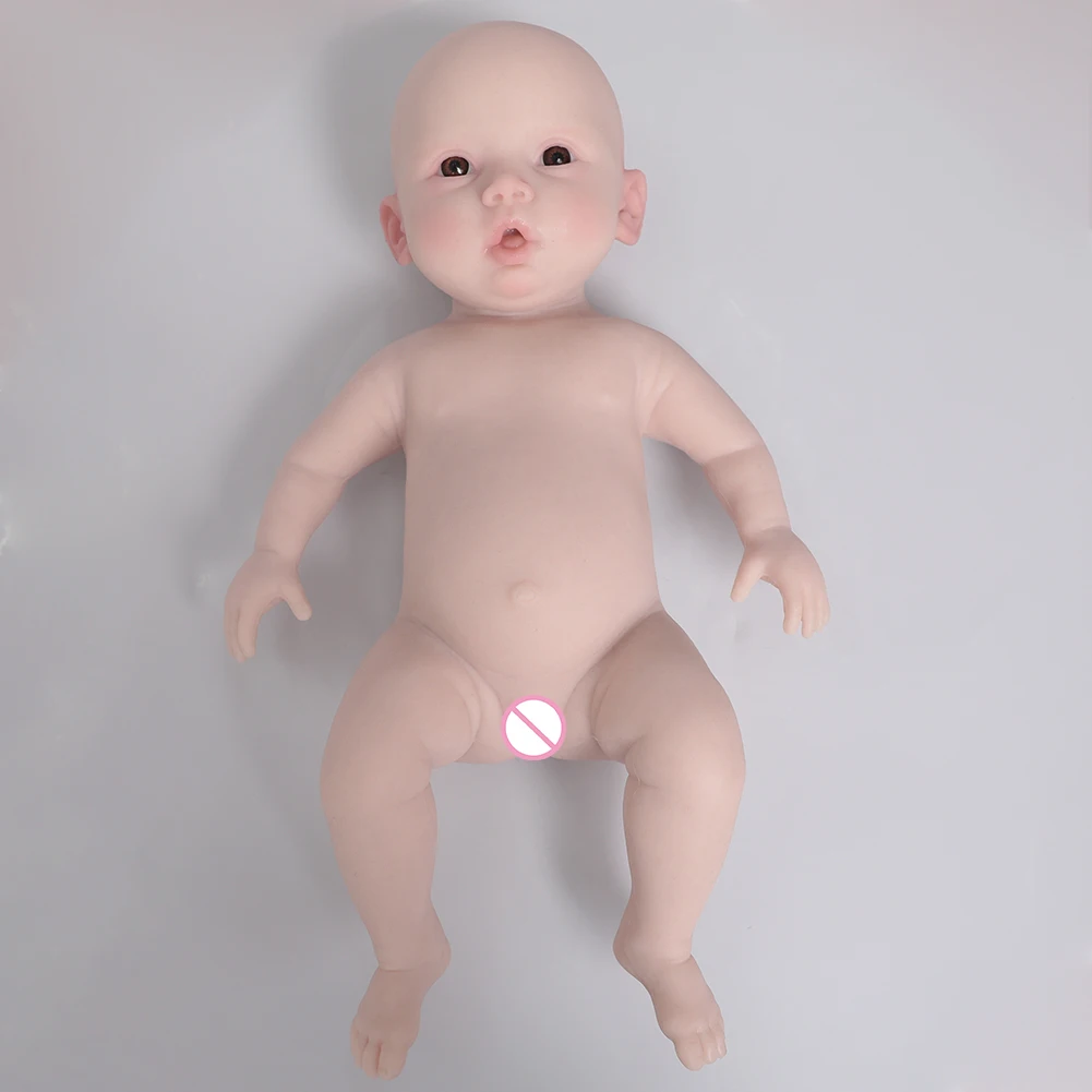 U-charmmore 47cm 3KG Girl Full Silicone Reborn Baby Silicone Reborn Doll Full Body Silicone Girl Real Newborn Baby Kid's Gift