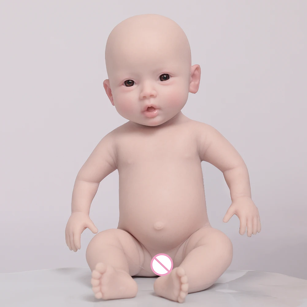 U-charmmore 47cm 3KG Girl Full Silicone Reborn Baby Silicone Reborn Doll Full Body Silicone Girl Real Newborn Baby Kid's Gift