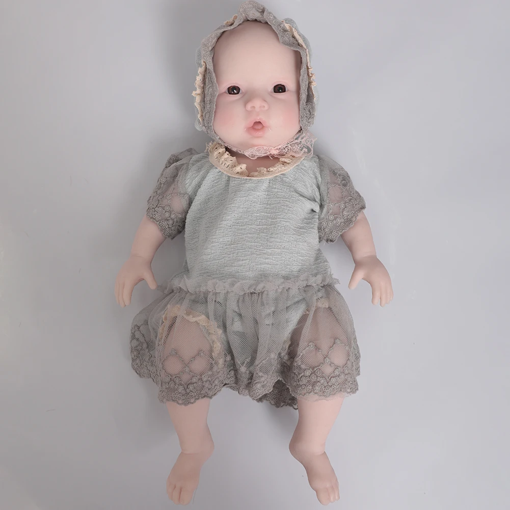 U-charmmore 47cm 3KG Girl Full Silicone Reborn Baby Silicone Reborn Doll Full Body Silicone Girl Real Newborn Baby Kid's Gift