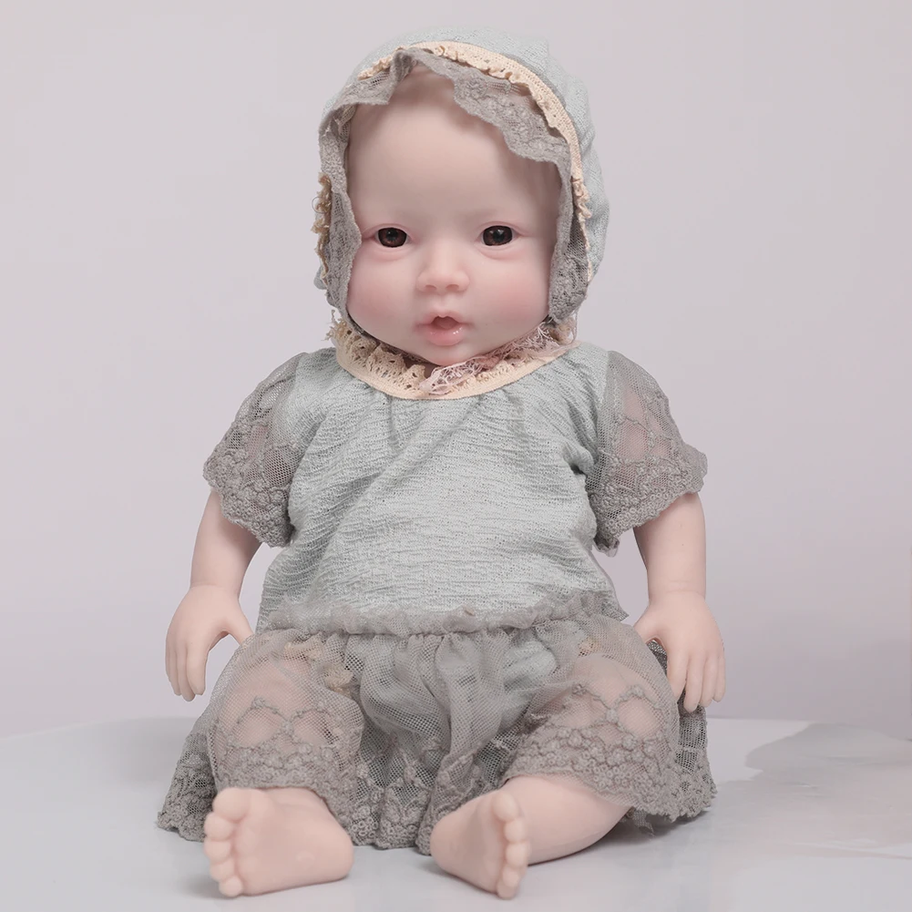 U-charmmore 47cm 3KG Girl Full Silicone Reborn Baby Silicone Reborn Doll Full Body Silicone Girl Real Newborn Baby Kid's Gift