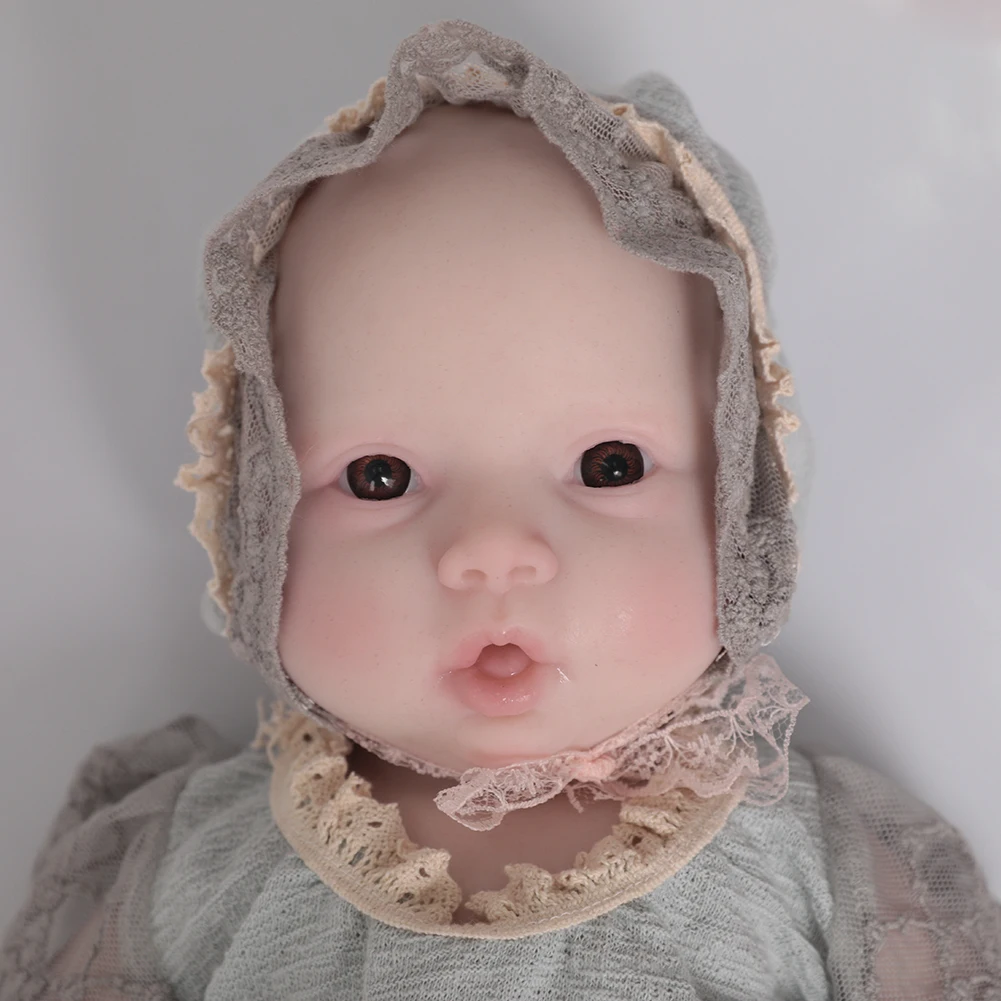 U-charmmore 47cm 3KG Girl Full Silicone Reborn Baby Silicone Reborn Doll Full Body Silicone Girl Real Newborn Baby Kid's Gift