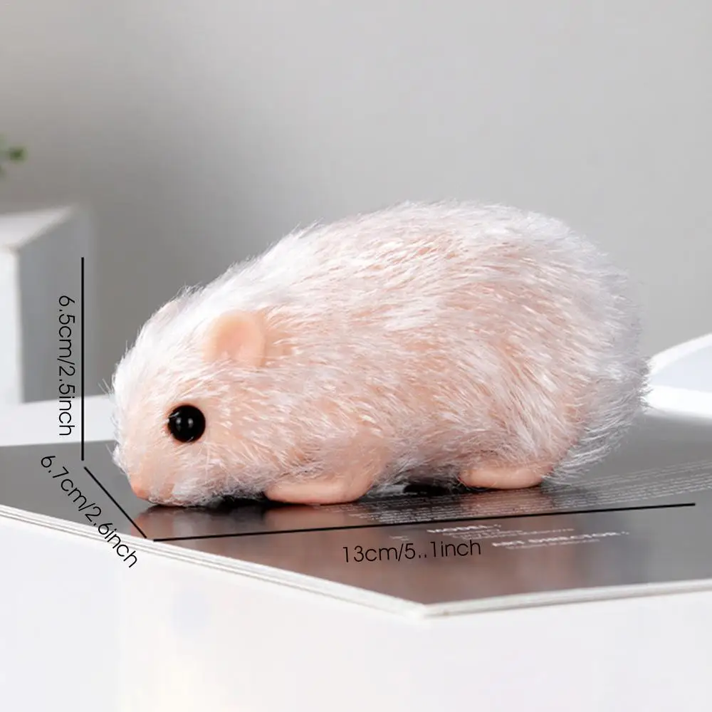 Silicone Reborn Doll 5 Inch Soft Mini Hamster Companion Toys Elastic Hamster Toy Realistic Hamster Animal Doll For Kids Boys