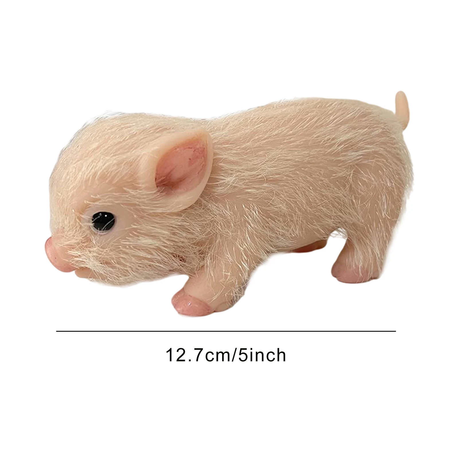 5 Inch Soft Silicone Pig Doll Full Body Silicone Vivid Pig Doll Soft Touch Reborn Baby Kids Toys Photography Props Birthday Gift