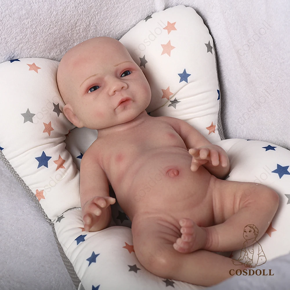 COSDOLL 18.5inch 3.1kg Full Body Silicone Bebe Reborn Doll Soft Dolls Realistic Girl Baby DIY Toys for Children Christmas Gifts