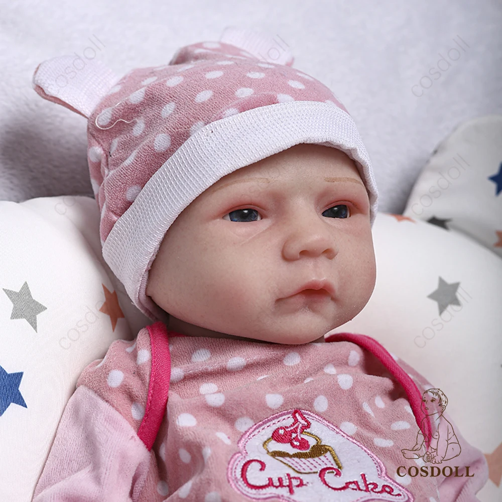 COSDOLL 18.5inch 3.1kg Full Body Silicone Bebe Reborn Doll Soft Dolls Realistic Girl Baby DIY Toys for Children Christmas Gifts