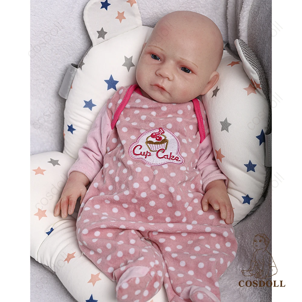 COSDOLL 18.5inch 3.1kg Full Body Silicone Bebe Reborn Doll Soft Dolls Realistic Girl Baby DIY Toys for Children Christmas Gifts