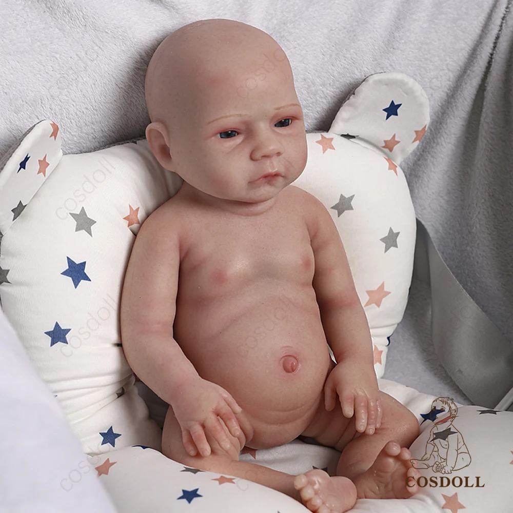 COSDOLL 18.5inch 3.1kg Full Body Silicone Bebe Reborn Doll Soft Dolls Realistic Girl Baby DIY Toys for Children Christmas Gifts